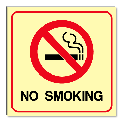שלט NO SMOKING, פולט אור