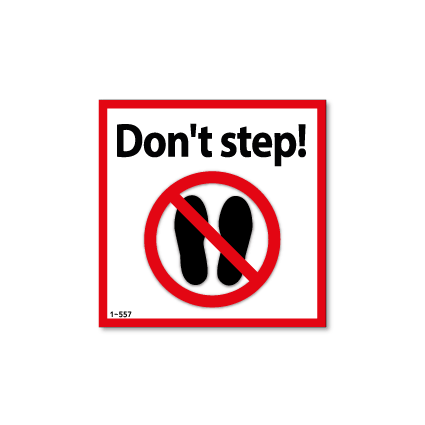 מדבקות לא לדרוך – Don’t step