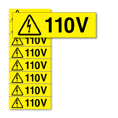 דף 8 מדבקות 110V, PVC