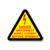 DANGER DISCONNECT SUPPLY CURRENT BEFORE OPENING!