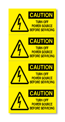 CAUTION TURN OFF POWER SOURCE BEFORE SERVICING