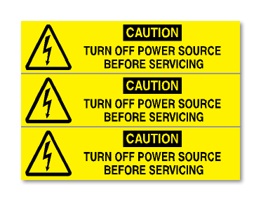CAUTION TURN OFF POWER SOURCE BEFORE SERVICING