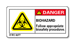 DANGER. BIOHAZARD Follow appropriate biosafety procedures