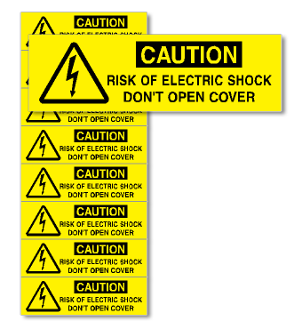 CAUTINO RISK OF ELECTRIC SHOCK DON'T OPEN COVER