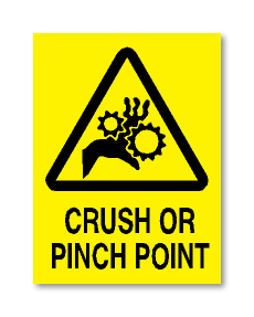 CRUSH OR PINCH POINT, PVC